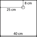 Vierkante voetplaat voor etalagepop 40x40 cm, RVS