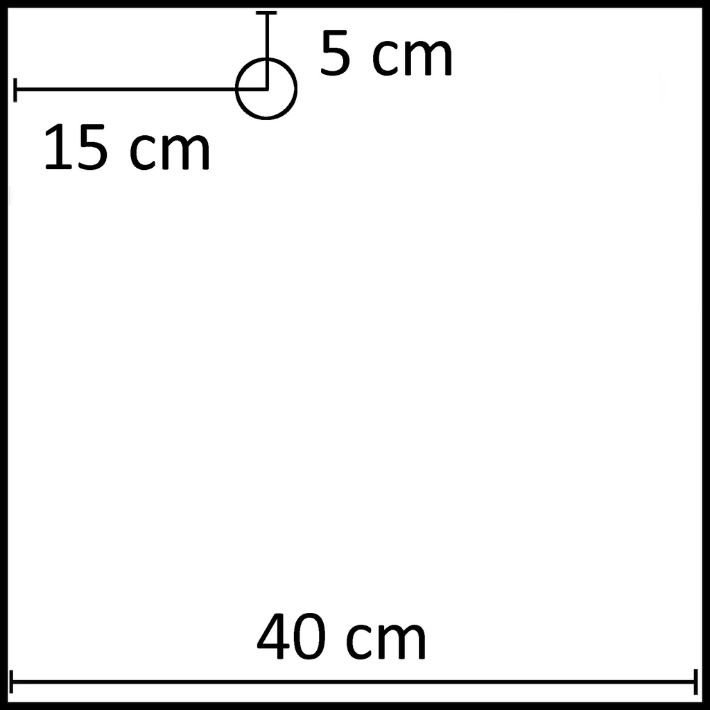 Vierkante voetplaat voor etalagepop 40x40 cm, RVS