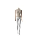 Halsplaatje voor damesetalagepop, beige stof, Maison Marlu