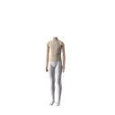 Halsplaatje voor kinderfiguur 10J, beige stof, Maison Marlu   