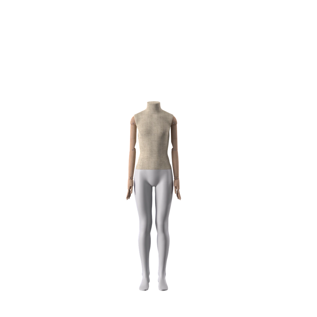 Halsplaatje voor kinderfiguur 12J, beige stof, Maison Marlu   