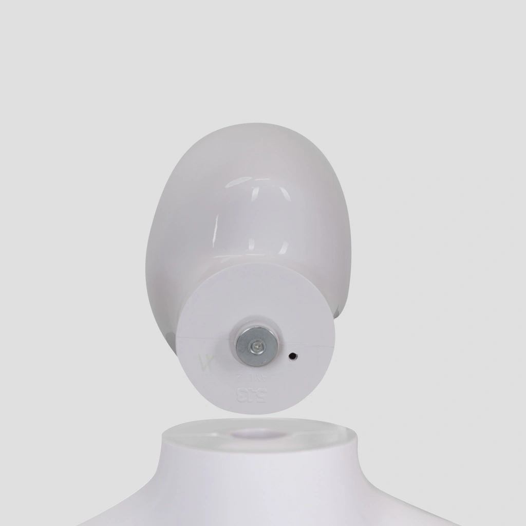 Onbreekbare dames mannequin, abstract hoofd, recycleerbare mannequin uit ABS plastic, glanzend wit, pose 43