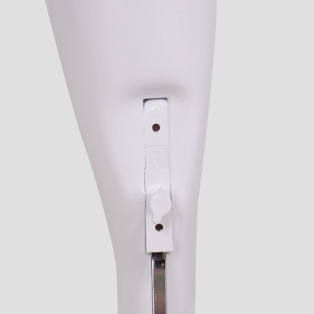 Onbreekbare dames mannequin, semi-abstract hoofd, recycleerbare mannequin uit ABS plastic, glanzend wit, pose 44