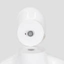 Onbreekbare heren mannequin, abstract hoofd, recycleerbare mannequin uit ABS plastic, glanzend wit, pose 05