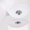 Onbreekbare heren mannequin, semi-abstract hoofd, recycleerbare mannequin uit ABS plastic, glanzend wit, pose 10