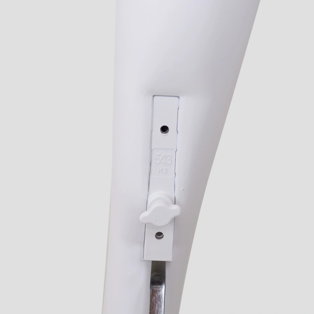 Onbreekbare dames mannequin, abstract hoofd, recycleerbare mannequin uit ABS plastic, wit mat, pose 20