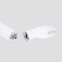 Onbreekbare dames mannequin, semi-abstract hoofd, recycleerbare mannequin uit ABS plastic, wit mat, pose 44