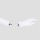 Onbreekbare heren mannequin, abstract hoofd, recycleerbare mannequin uit ABS plastic, wit mat, pose 05