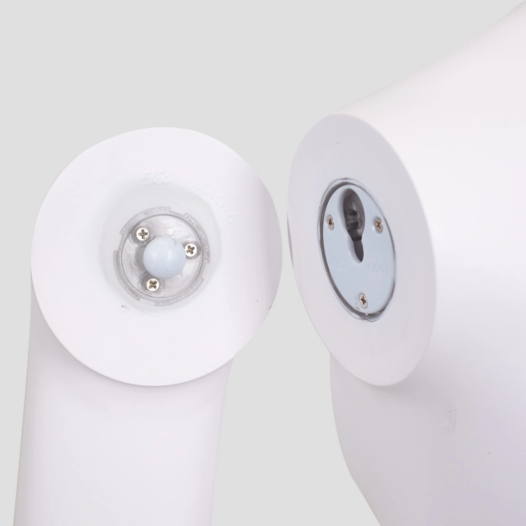 Onbreekbare heren mannequin, abstract hoofd, recycleerbare mannequin uit ABS plastic, wit mat, pose 08