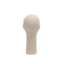 Dameshoofd, collectie Maison Marlu, overstikt met beige stof, RVS base