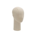 Herenhoofd, collectie Maison Marlu, overstikt met beige stof, RVS base