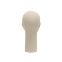 Herenhoofd, collectie Maison Marlu, overstikt met beige stof, RVS base