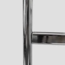 Kledingrek met vaste tussenbar, chroom, 140 cm breed op wielen