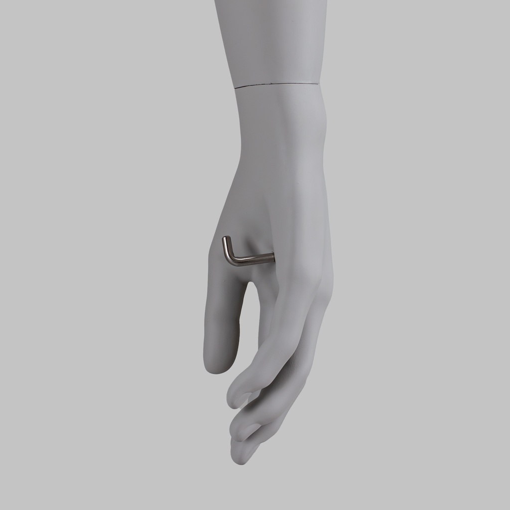 Sport heren mannequin, grijs, abstract hoofd, zittende pose 332