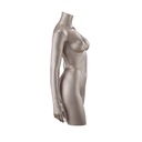 Female bust for lingerie, with arms, B-cup, metallic skin colour 