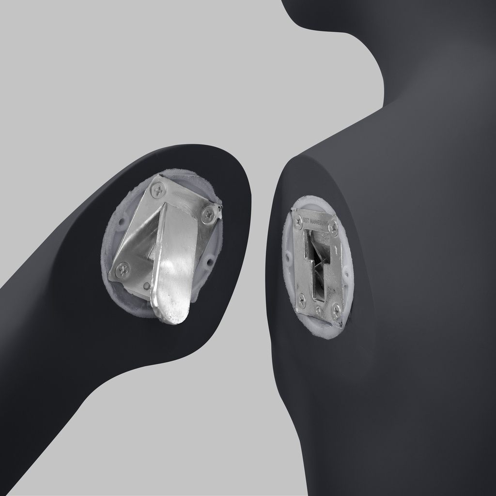 Voetbal shot sport mannequin kind, grafiet grijs, 10 jaar, gestilleerd hoofd, pose 613