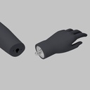 Voetbal shot sport mannequin kind, grafiet grijs, 10 jaar, gestilleerd hoofd, pose 613