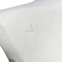 Damesbuste couture met benen, maat 38, overtrokken met witte stof, afneembaar hoofd