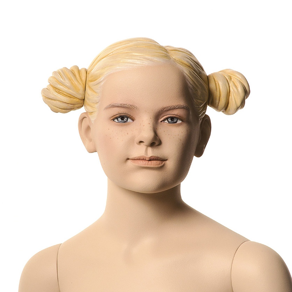 Kinderetalagepop gesculpteerd haar, 6 jr, Q-Kids