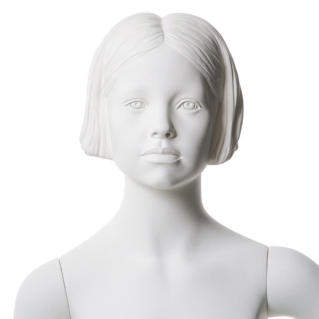 Kinderetalagepop gesculpteerd haar, 8 jr, Q-Kids