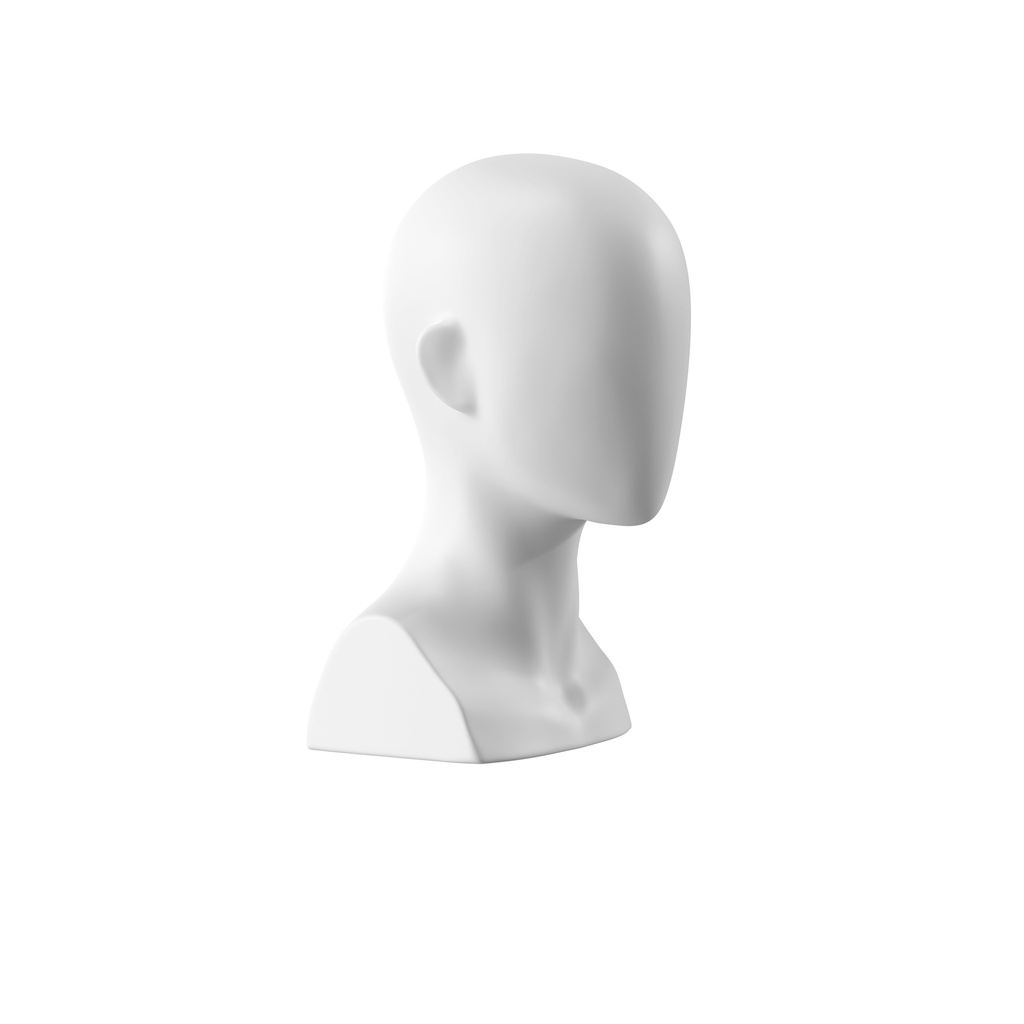 BINK - Display with abstract woman's egghead for accessories, white matt