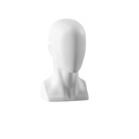 Display met abstract herenhoofd voor accessoires, wit mat