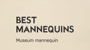 Beweegbare herenmannequin in huidskleur voor museumkledij, realistisch gezicht met make-up, verstelbaar, pose YM40