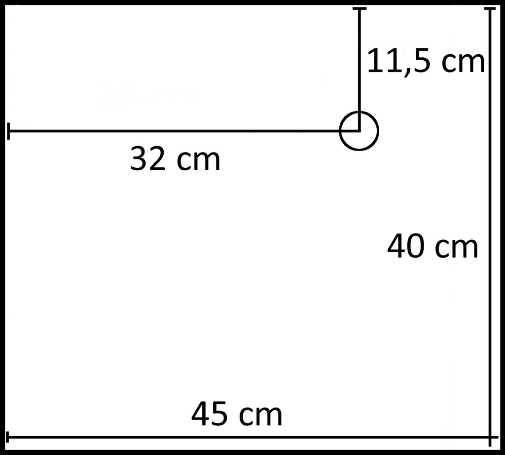 Rechthoekige voetplaat voor etalagepop 45x40 cm, RVS