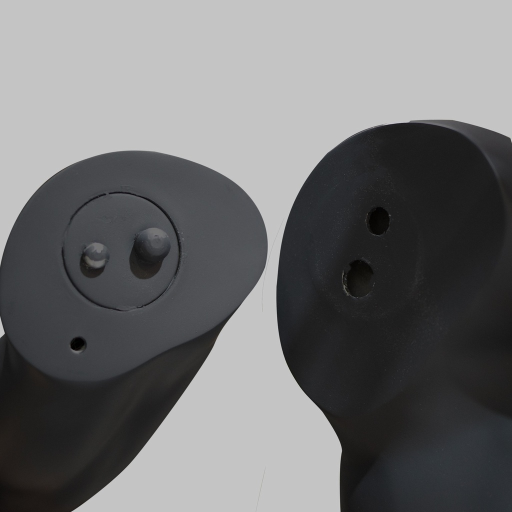 Yoga sport dames mannequin, grafiet grijs, gestilleerd hoofd, pose 38