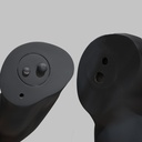 Duikende sport heren mannequin, grafiet grijs, gestilleerd hoofd, staande pose 325