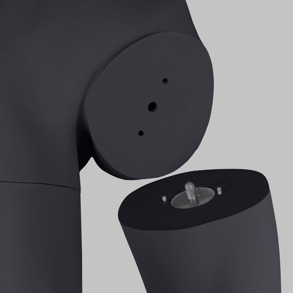 Yoga sport dames mannequin, grafiet grijs, gestilleerd hoofd, zittende pose 124