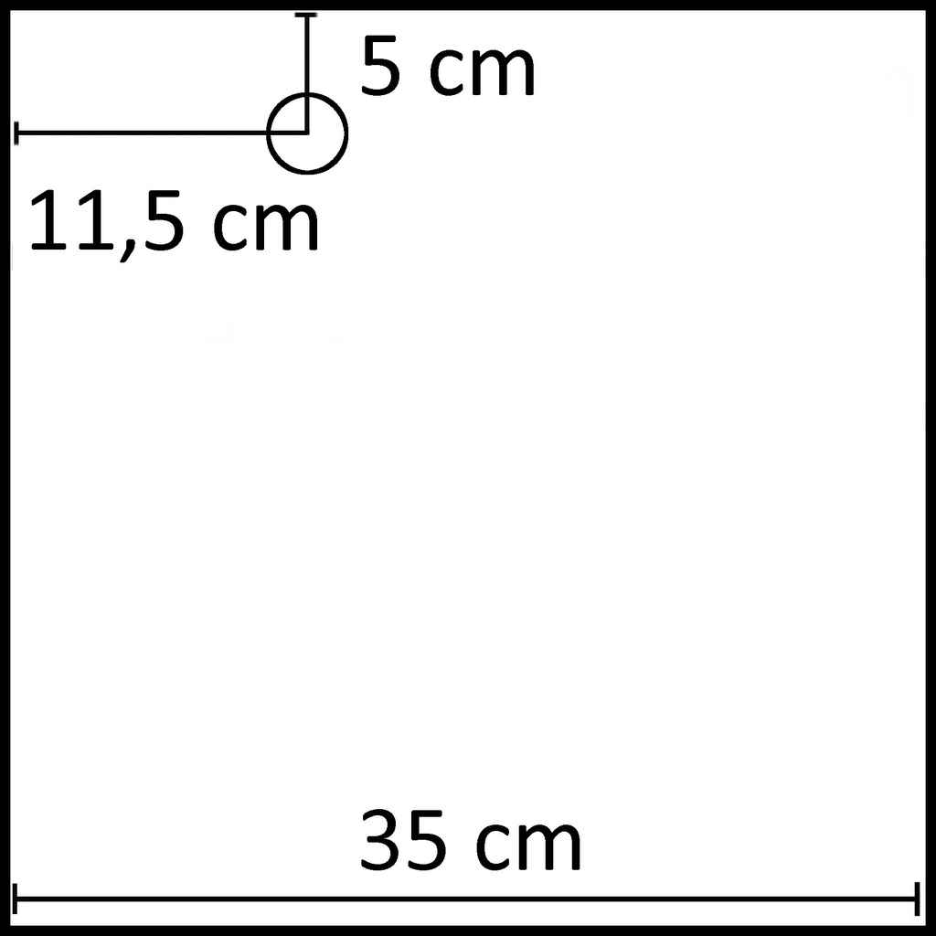 BINK - Square mannequin base 35x35 cm, brushed stainless steel