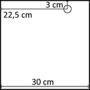 Vierkante voetplaat voor etalagepop 30x30 cm, RVS