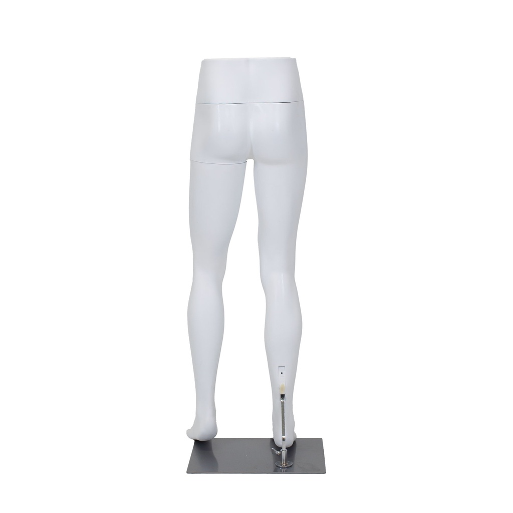 Witte broekendisplay heren, kunststof, metalen voetplaat en kuitpin
