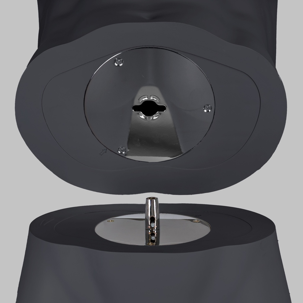 Fitness heren mannequin met prothesebeen, grafiet grijs, gestilleerd hoofd, staande pose 419