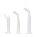 Set van 3 dameshand displays, wit met witte sokkel