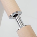 Bovenarm draaifitting (2 delig) voor houten volwassenen armen, chroom