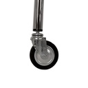 Kledingrek met in hoogte uitschuifbare stangen, chroom, 140 cm breed op wielen