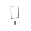 Info signing DIN A5 op kledingrek, geborsteld staal