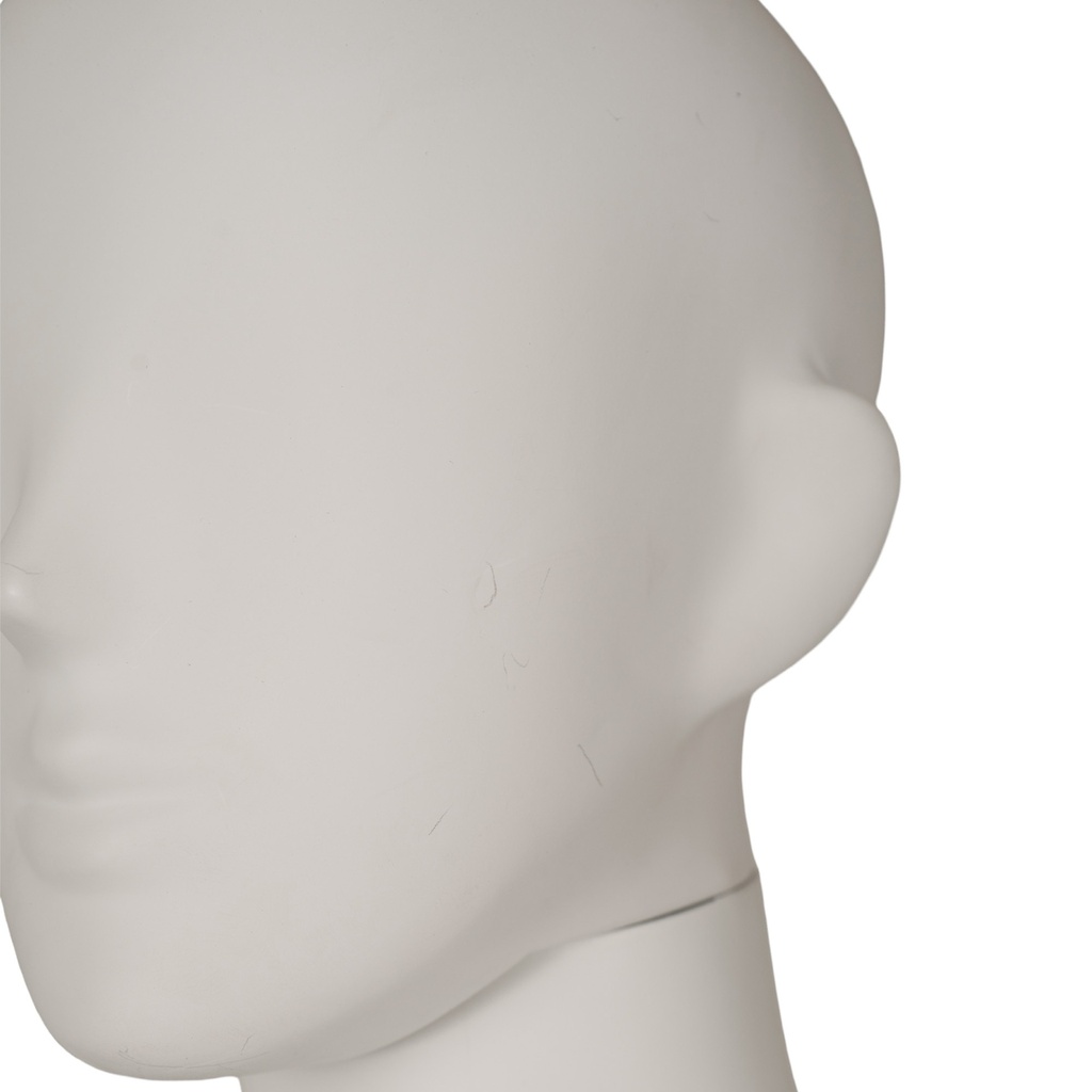 Witte damesetalagepop, kunststof, metalen voetplaat en kuitpin