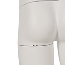 Witte herenetalagepop, kunststof, metalen voetplaat en kuitpin