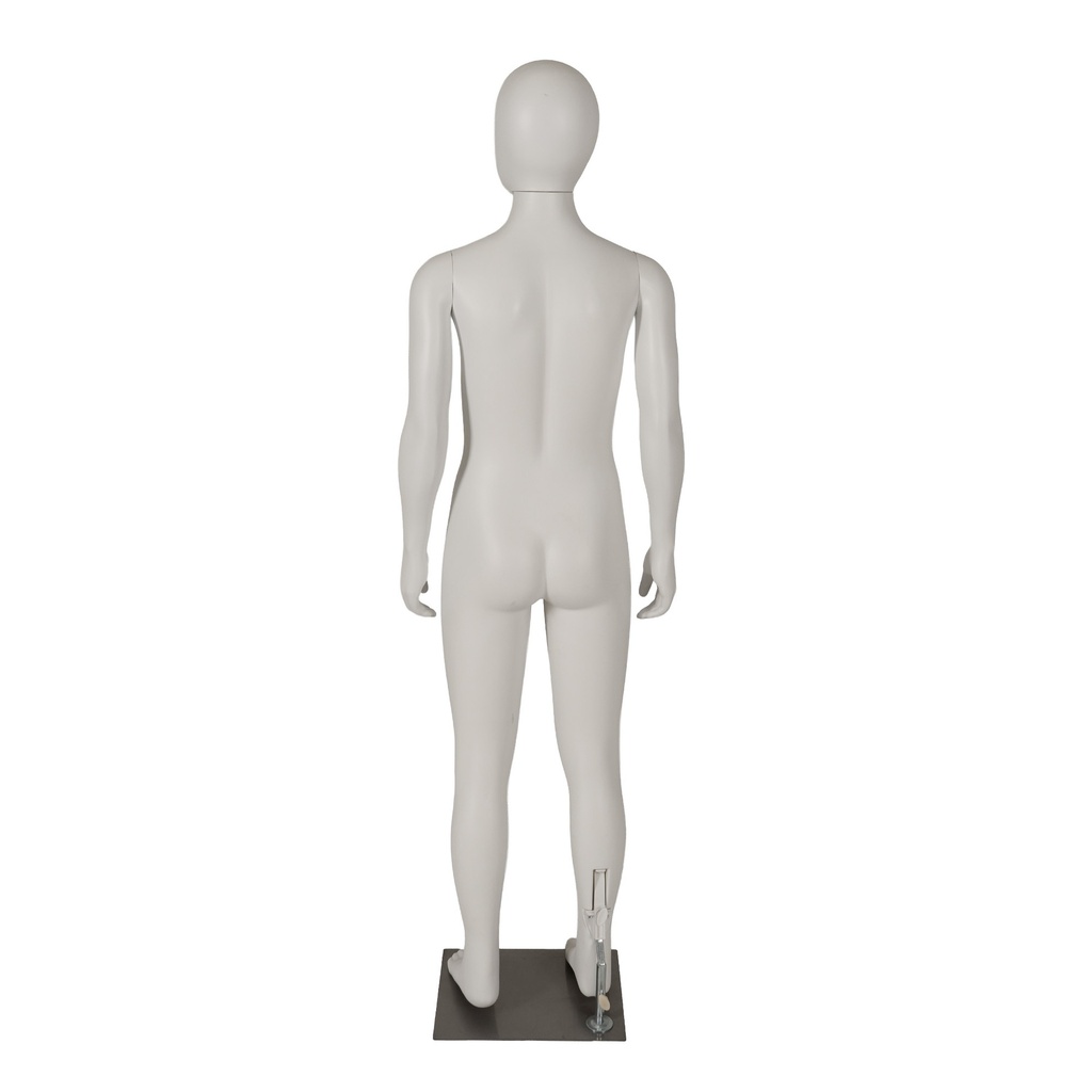 Witte kinderetalagepop, 11 jaar, kunststof, metalen voetplaat voet- en kuitpin