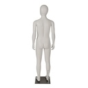 Witte kinderetalagepop, 11 jaar, kunststof, metalen voetplaat voet- en kuitpin