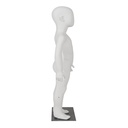 Witte kinderetalagepop, 3 jaar, kunststof, metalen voetplaat en voetpin