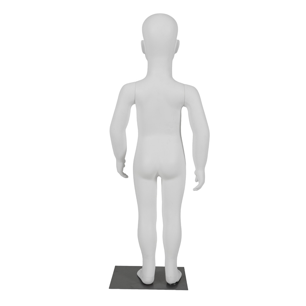 Witte kinderetalagepop, 3 jaar, kunststof, metalen voetplaat en voetpin