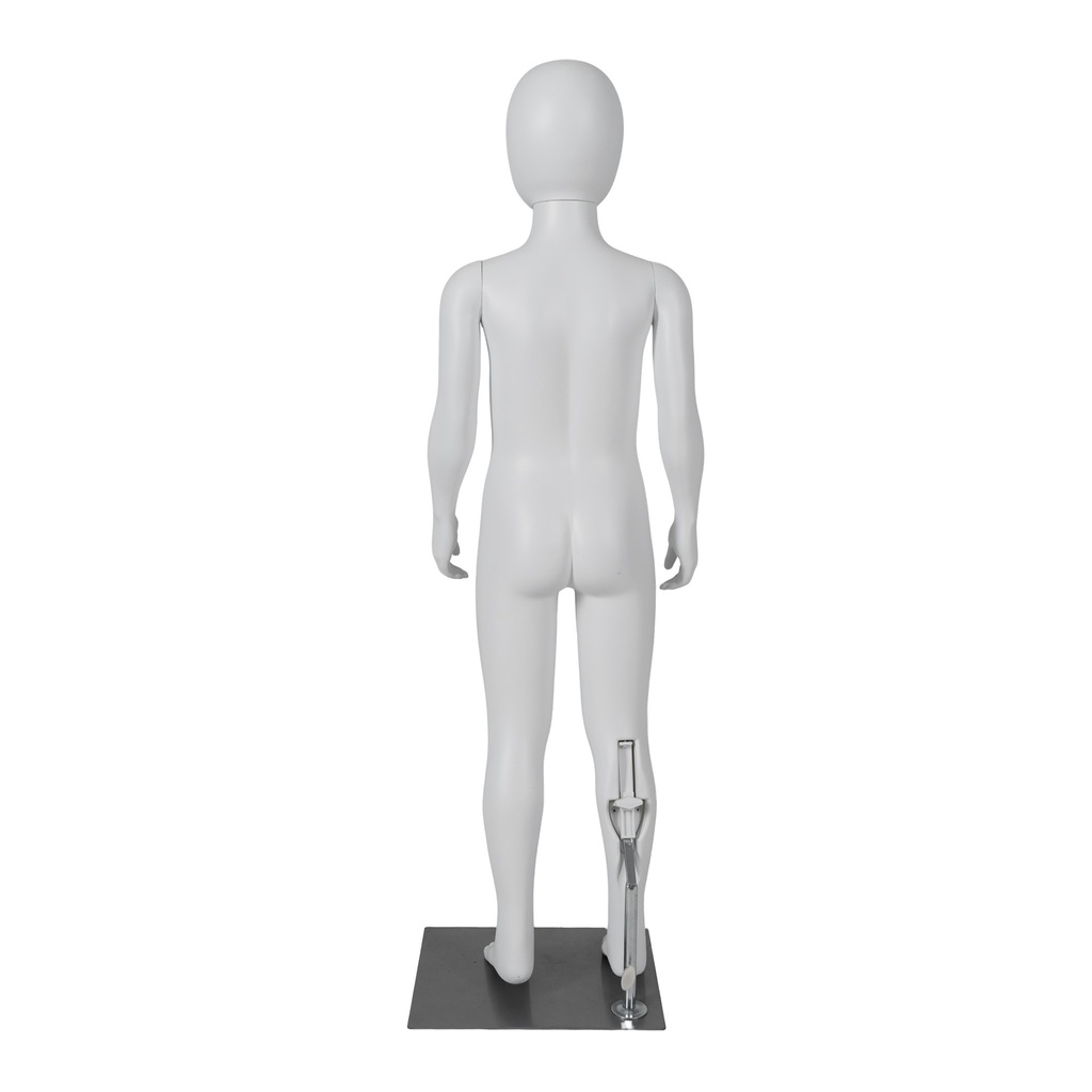 Witte kinderetalagepop, 5 jaar, kunststof, metalen voetplaat voet- en kuitpin 