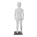 Witte kinderetalagepop, 5 jaar, kunststof, metalen voetplaat voet- en kuitpin 