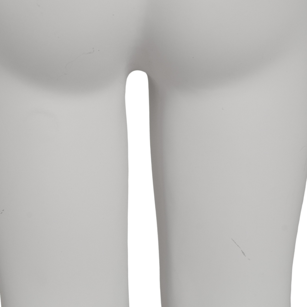 Witte kinderetalagepop, 5 jaar, kunststof, metalen voetplaat voet- en kuitpin 