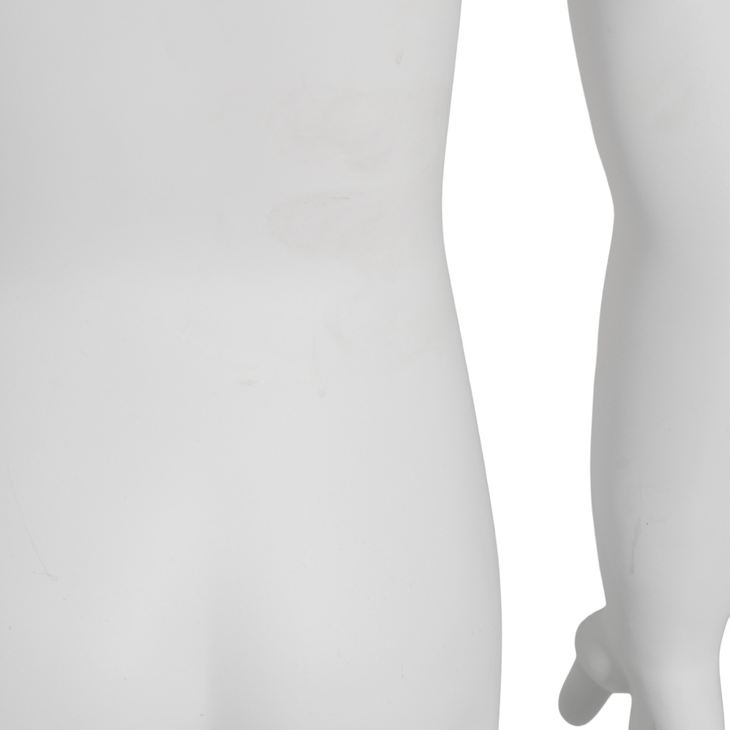 Witte kinderetalagepop, 5 jaar, kunststof, metalen voetplaat voet- en kuitpin 