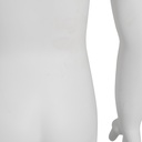 Witte kinderetalagepop, 5 jaar, kunststof, metalen voetplaat voet- en kuitpin 